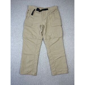 The North Face Convertible Pants Mens‎ XL Tan Zip Leg Baggy Cargo with Belt